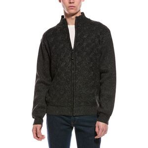Point Zero Mens  Semi Fit Zip Mock Neck Sweater